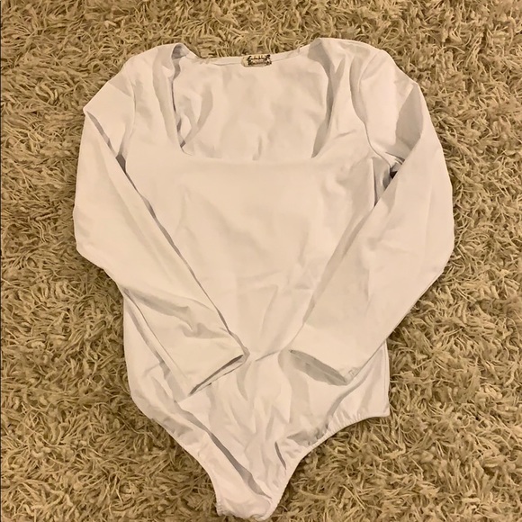 Free People White Square Neck Bodysuit - Picture 1 of 4